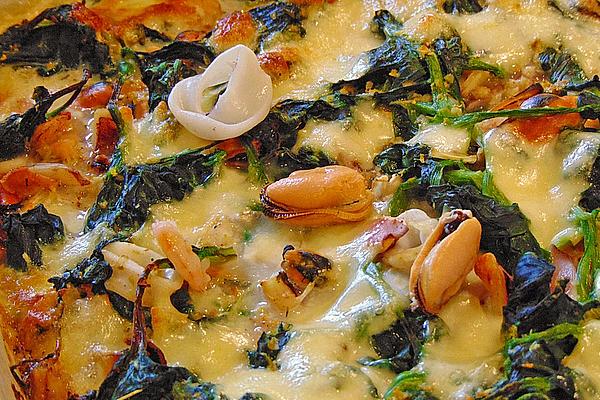 Potato and Spinach Casserole with Seafood