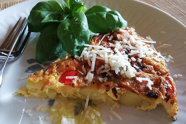 Potato and Vegetable Frittata with Parmesan