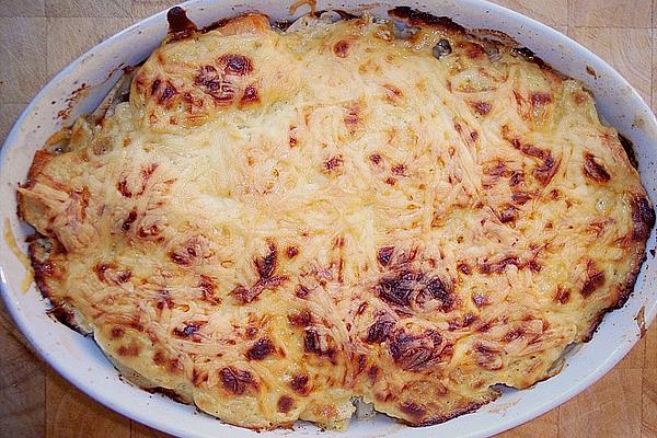 Potato – Chicory Casserole with Salmon