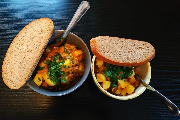 Potato Curry with Lentils