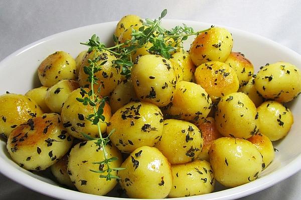 Potato Dumplings in Thyme Butter