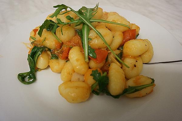 Potato Gnocchi with Cherry Tomatoes and Rocket