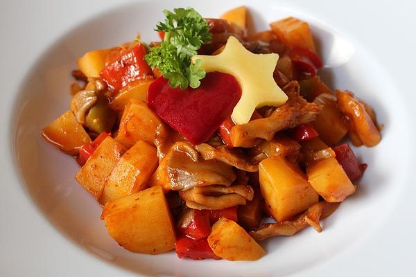 Potato Goulash with Oyster Mushrooms