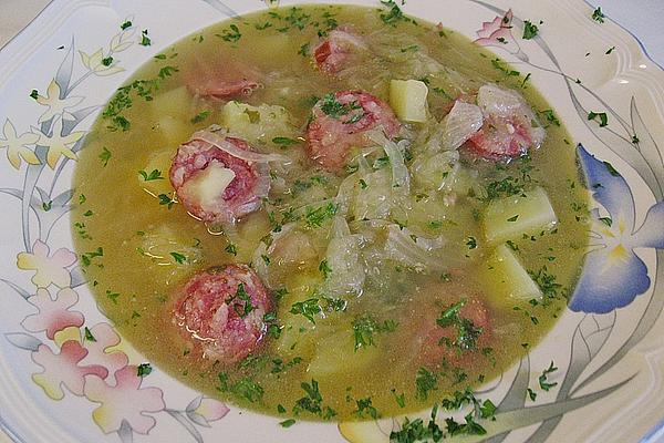 Potato – Onion Soup with Sausage