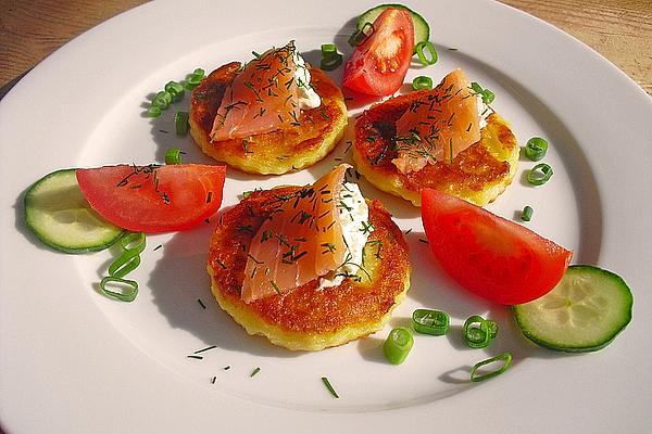 Potato Pancakes with Smoked Salmon