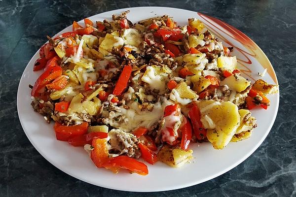 Potato – Pepper – Pan with Minced Meat