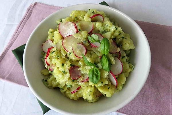 Potato Salad with Basil, Radishes and Cucumber