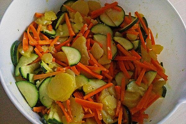 Potato Salad with Carrots and Zucchini
