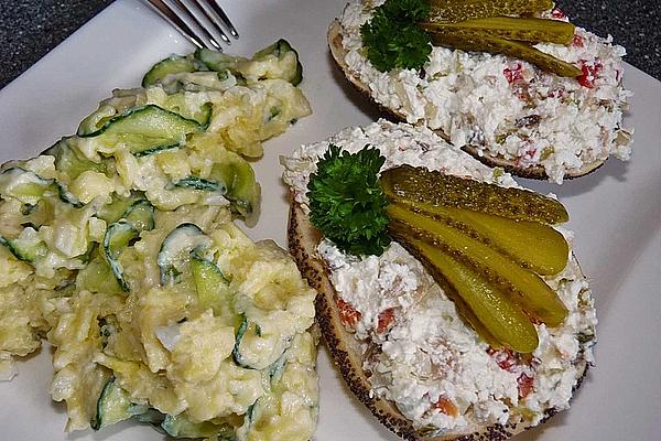 Potato Salad with Cucumber, Lukewarm