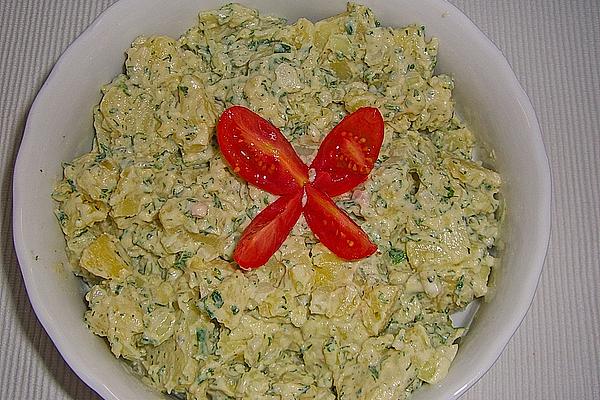 Potato Salad with Processed Cheese Sauce