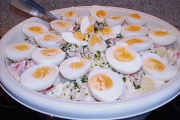 Potato Salad with Tomatoes, Eggs and Salt – Dill – Cucumber