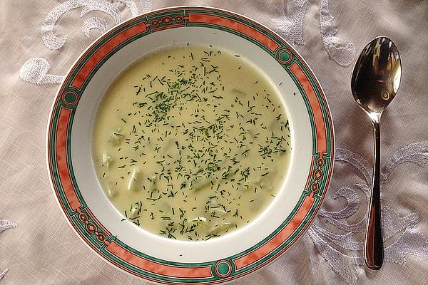 Potato Soup with Cucumber and Dill