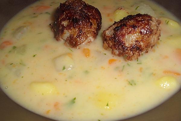 Potato Soup with Meatballs
