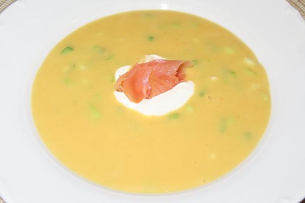 Potato Soup with Smoked Salmon and Sour Cream