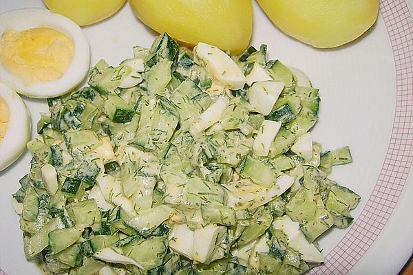 Potatoes with Cucumber Sauce and Egg