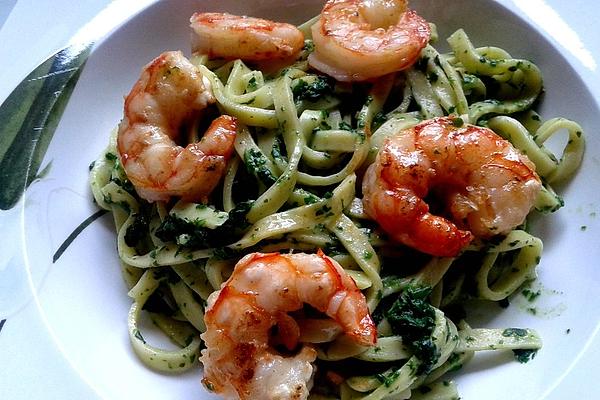 Prawn and Spinach Pasta