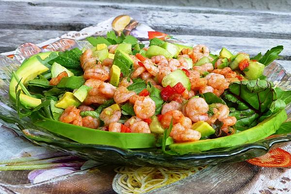 Prawn Salad with Ginger, Avocado and Cucumber