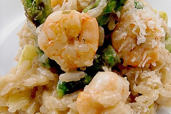 Prosecco – Risotto with Scampi and Green Asparagus
