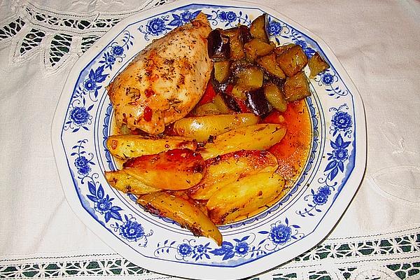 Provençal Chicken with Baked Potatoes