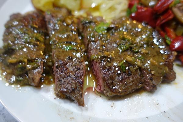 Provencal Entrecôte with Anchovies and Fresh Herbs