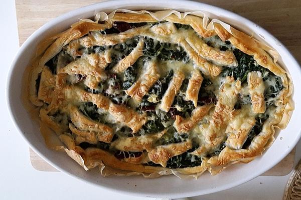 Puff Pastry and Spinach Casserole