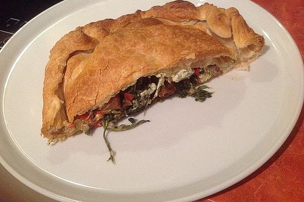 Puff Pastry Filled with Lamb and Spinach Leaves