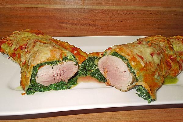Puff Pastry Roll with Pork Tenderloin and Spinach