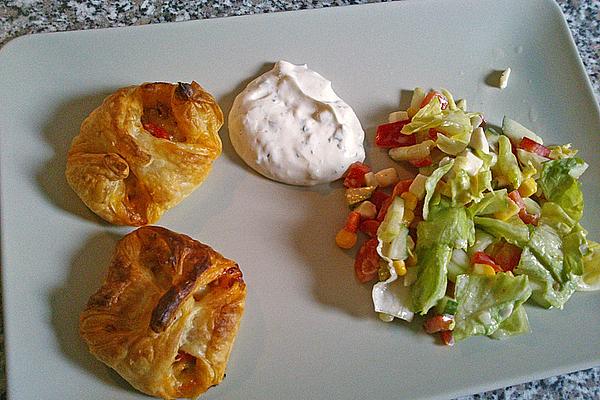 Puff Pastry with Tomato, Mozzarella and Minced Meat