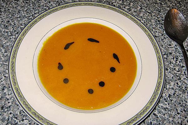 Pumpkin Cream Soup with Orange Liqueur