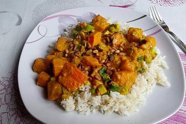 Pumpkin Curry with Spring Onions