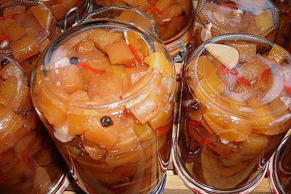 Pumpkin Pickles with Chilli