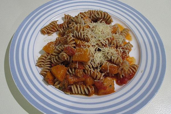 Pumpkin Ragout with Whole Wheat Pasta