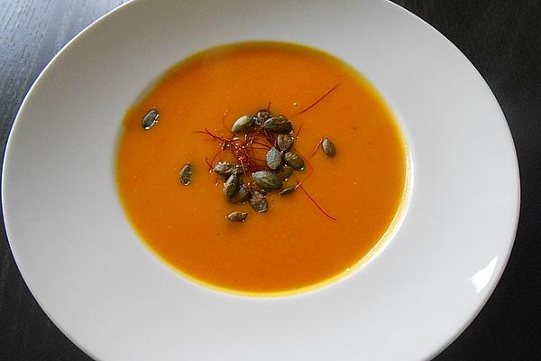 Pumpkin Soup with Apple, Ginger and Coconut Milk