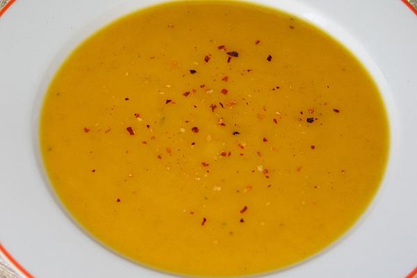 Pumpkin Soup with Coconut Milk and Banana