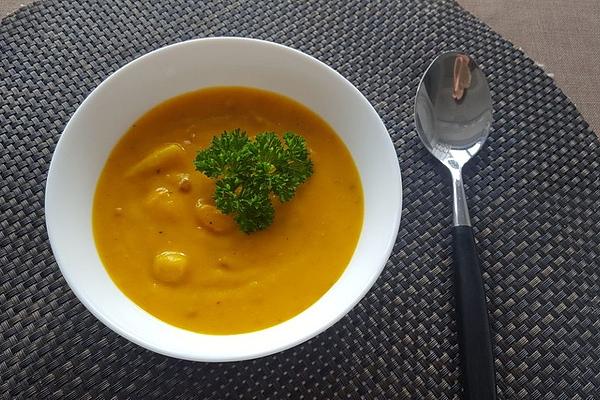 Pumpkin Soup with Fried Bacon