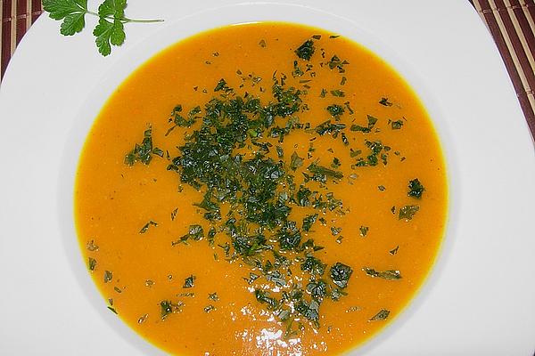 Pumpkin Soup with Orange Juice Without Dairy Products