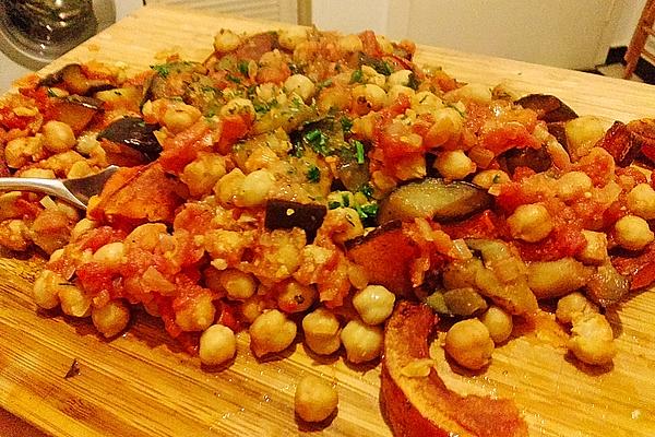 Pumpkin with Eggplant and Chickpeas
