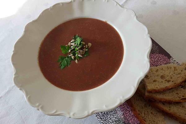 Purple Carrot Soup with Cream