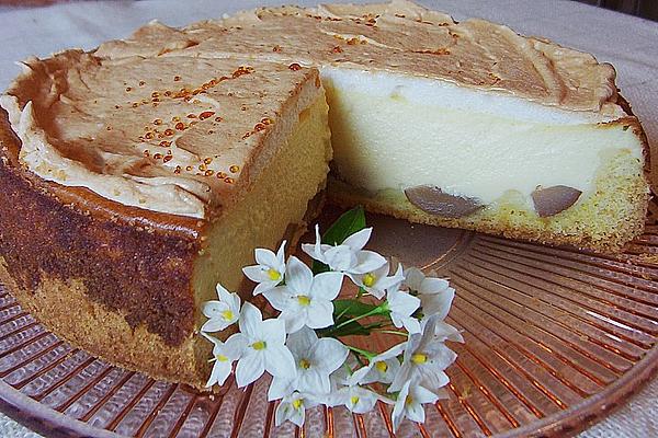 Quark Cake with Meringue Topping