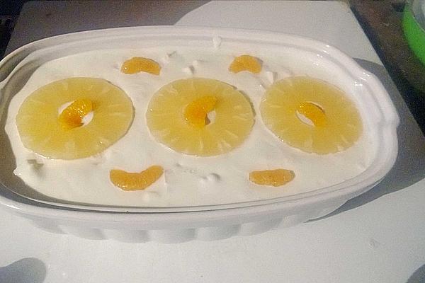 Quark Dish with Pineapple and Tangerines