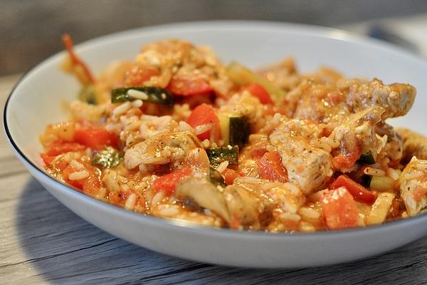 Quick Chicken – Bell Pepper Rice Pan