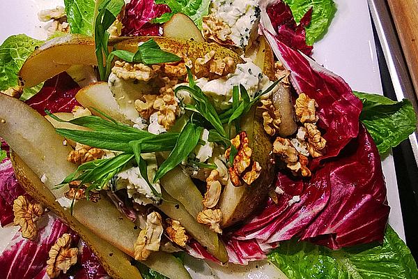 Radicchio with Fried Pears and Saint Agur or Gorgonzola