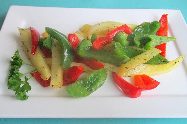 Rainbow Roasted Pepper Salad