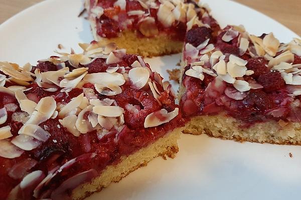 Raspberry and Almond Cake from Tray