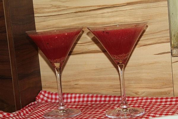 Raspberry and Watermelon Drink for Barbecue Evening