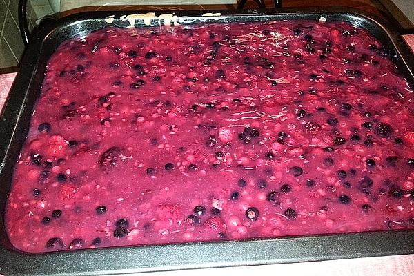 Raspberry Cake with Rice Pudding