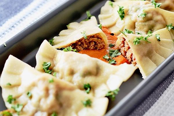 Ravioli with Ricotta and Ham Filling