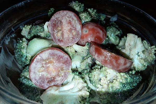 Raw Broccoli with Almond Butter