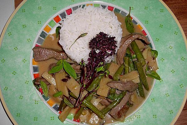 Red Beef Curry with Snake Beans and Bamboo Shoots