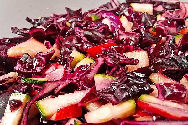 Red Cabbage and Vegetable Salad